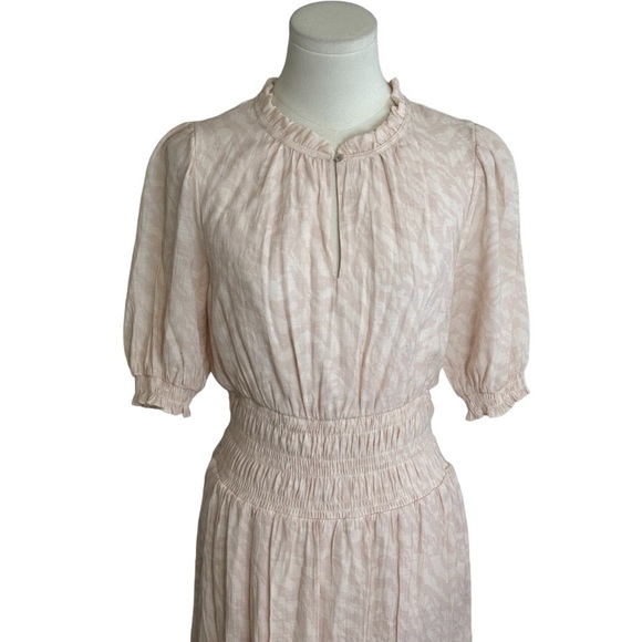 NINE WEST Blouson Mini‎ Dress Pink
Ruffle Smocked Waist sz S Cottagecore Flowy - Picture 3 of 8